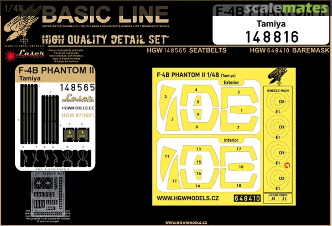 Boxart F-4B PHANTOM II - Basic Line 148816 HGW Models