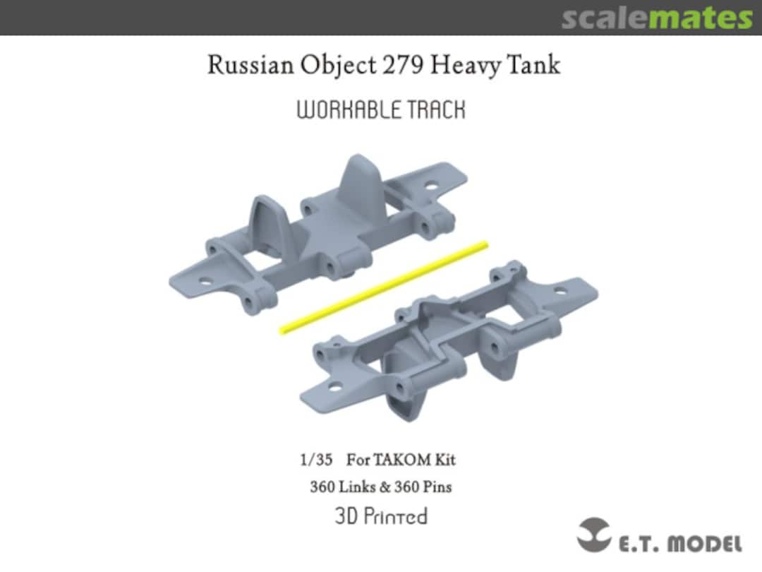 Boxart Russian Objekt 279 Movable Tracks for Heavy Tanks (3D) P35-056 E.T. Model