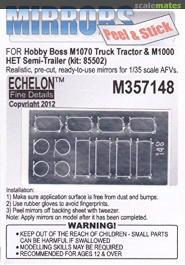 Boxart M1070 Truck Tractor & M1000 HET Semi-Trailer Mirrors M357148 Echelon Fine Details