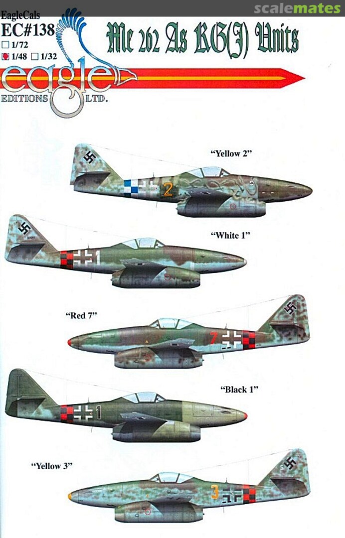 Boxart Me 262 As KG(J) Units EagleCals EC48-138 Eagle Editions