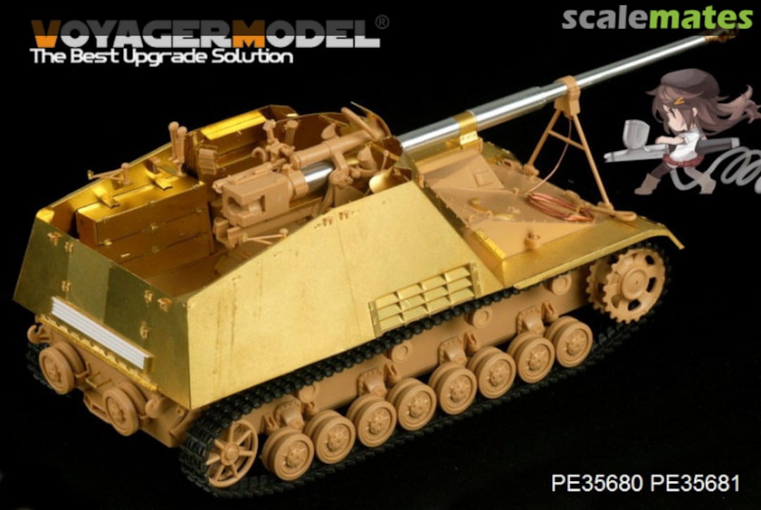 Boxart Sd.Kfz. 164 Nashorn Basic Set (Gun Barrel Included) PE35680 Voyager Model