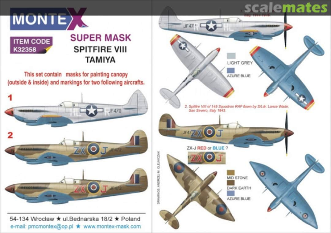 Boxart Spitfire Mk.VIII K32358 Montex