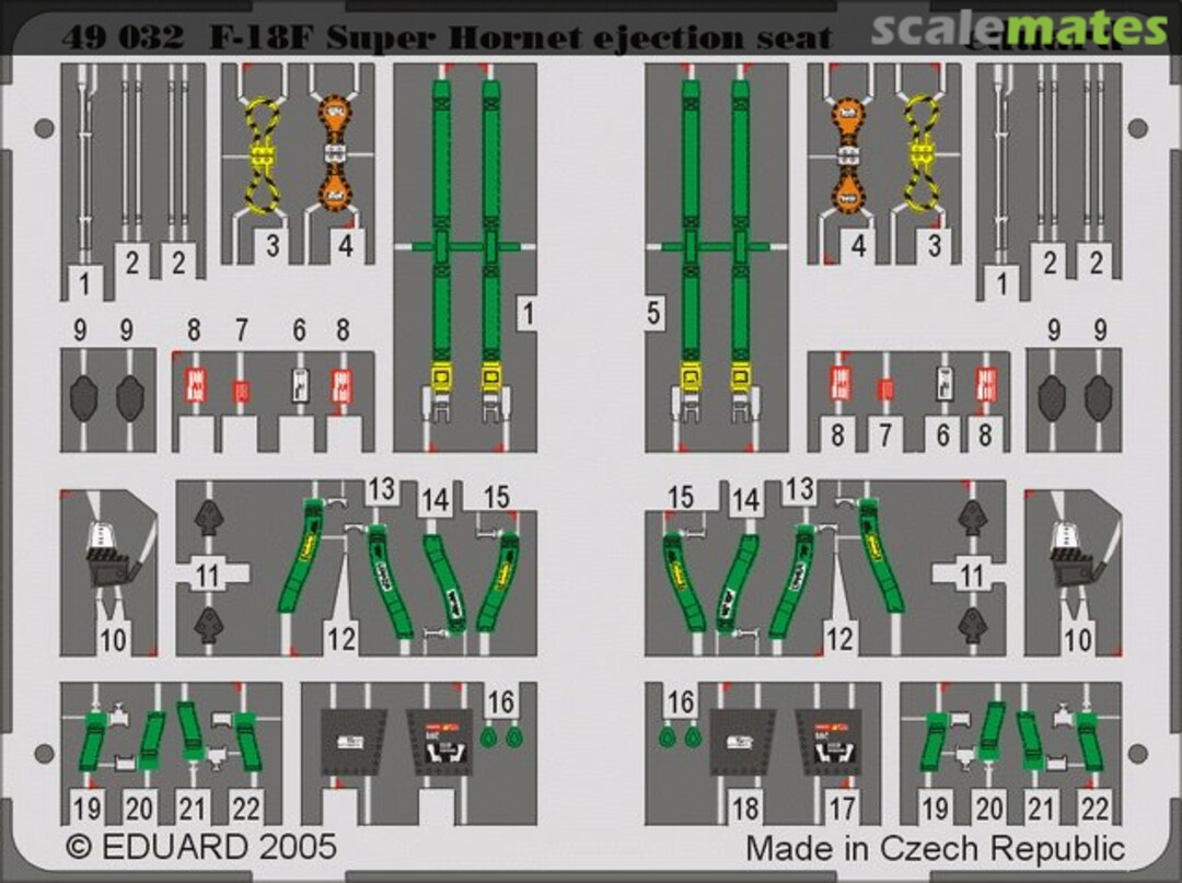 Boxart Boeing F-18F Super Hornet ejection seat 49032 Eduard