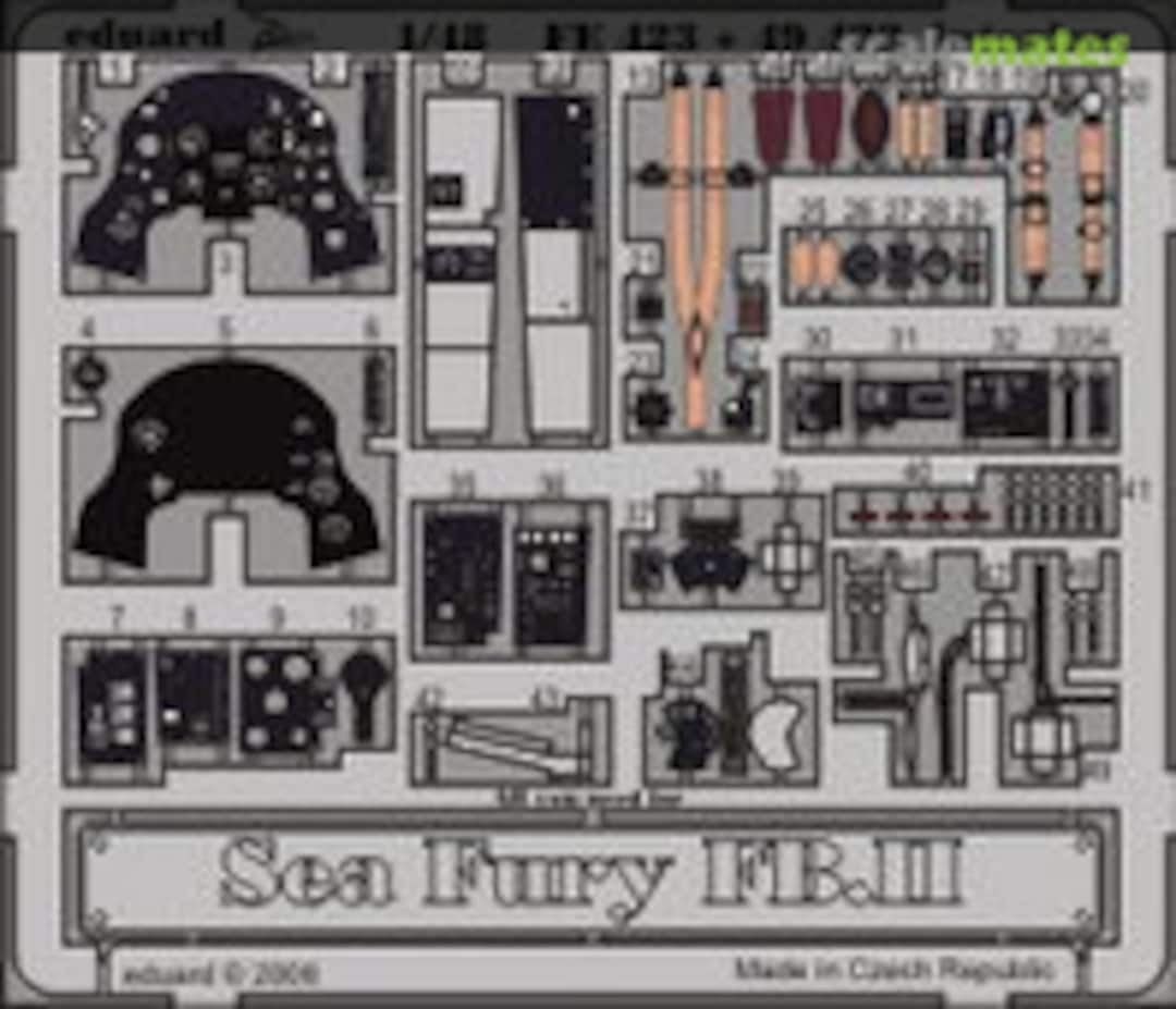 Boxart Sea Fury FB.II interior S.A. FE423 Eduard