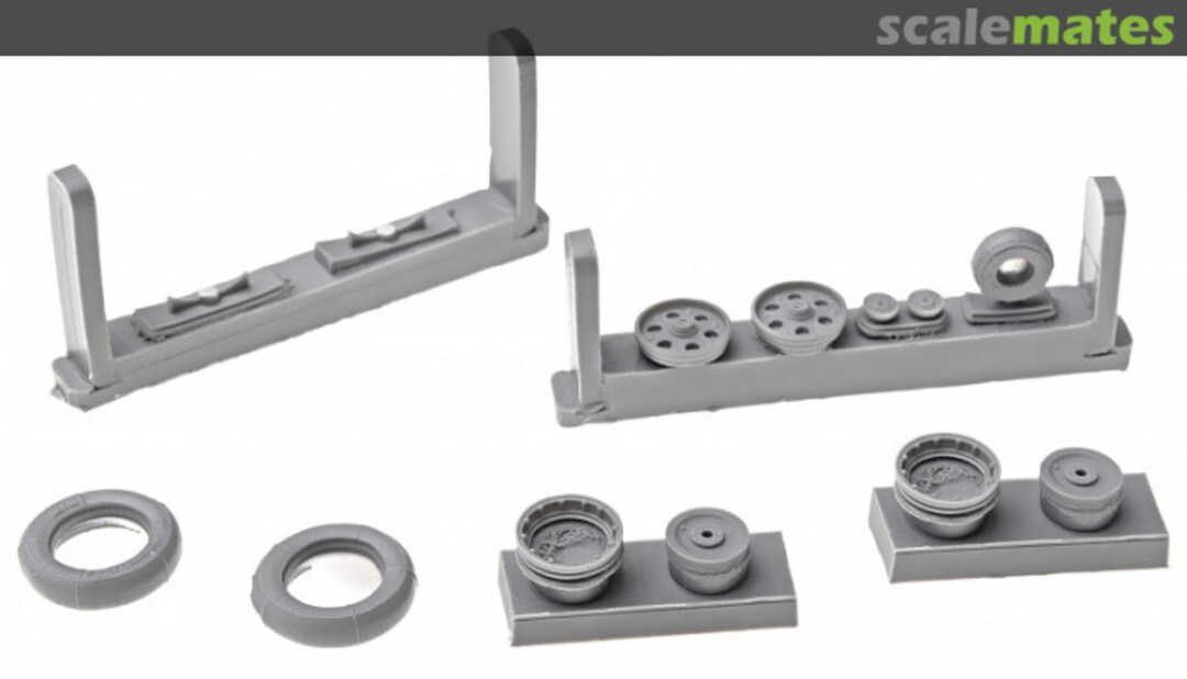 Boxart Wheels set 1/72 for Focke-Wulf 190 A/F/G early main disk (with hole) with late (smooth) NS72158-a North Star Models