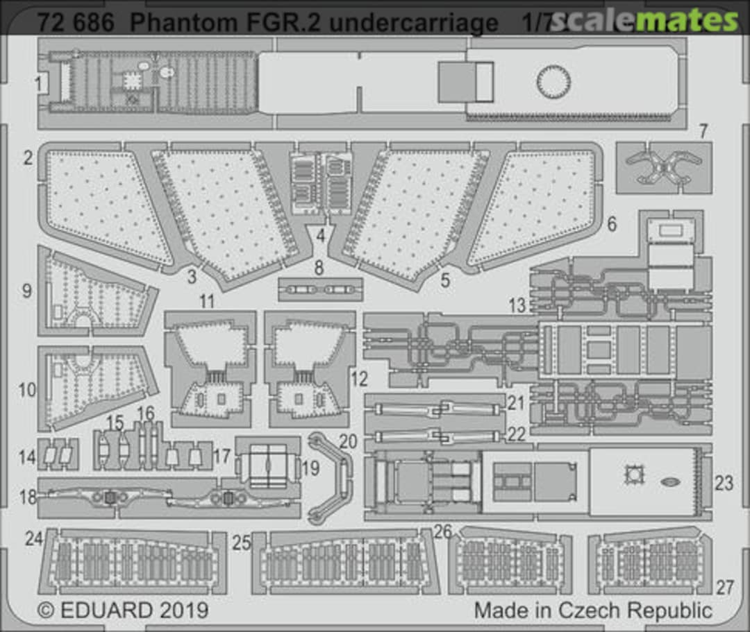 Boxart Phantom FGR.2 undercarriage 72686 Eduard