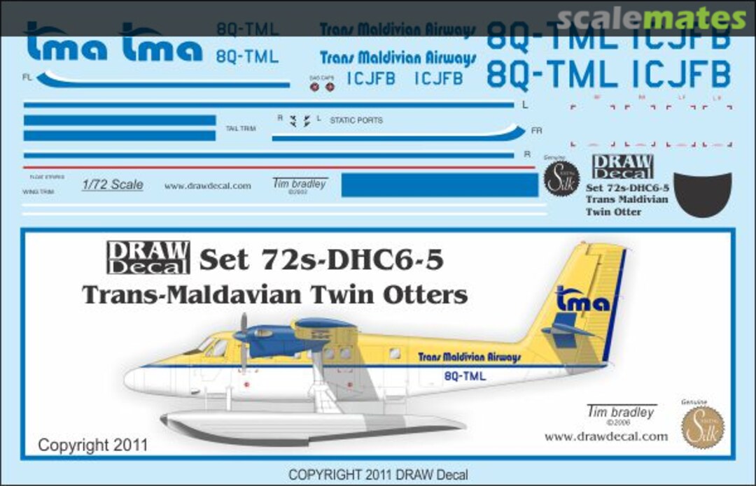 Boxart de Havilland Canada DHC-6 Twin Otter 72-DHC6-5 Draw Decal