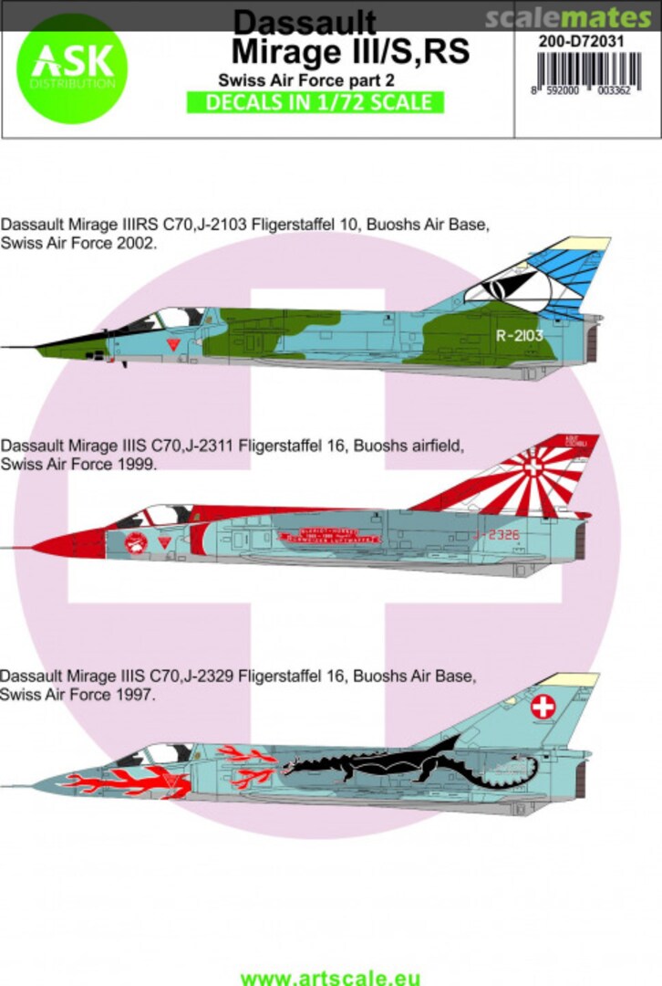 Boxart Dassault Mirage III/S, RS 200-D72031 ASK