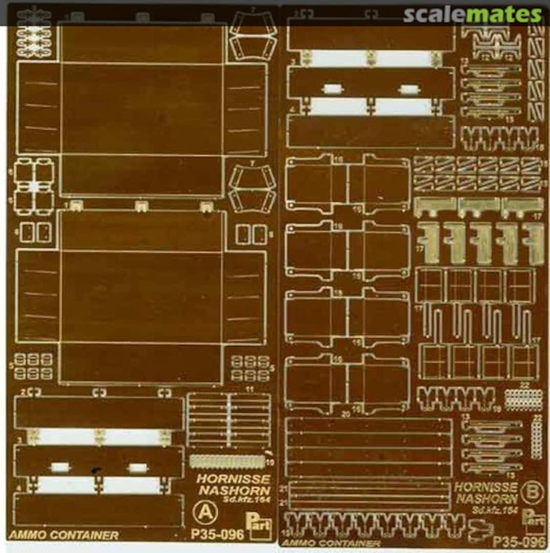 Boxart Sd.Kfz 164 Hornisse, Nashorn ammo container P35-096 Part