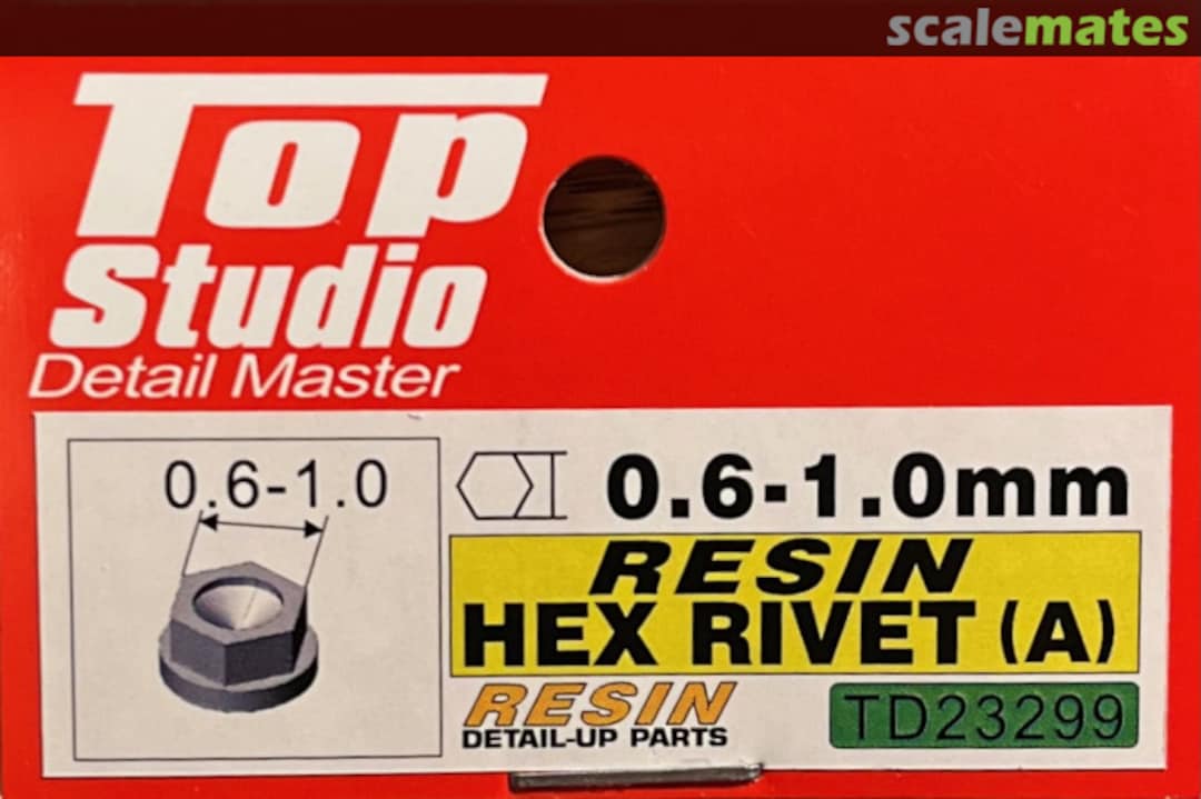 Boxart Hex rivets 0.6 mm to 1 mm (Type A) TD23299 Top Studio