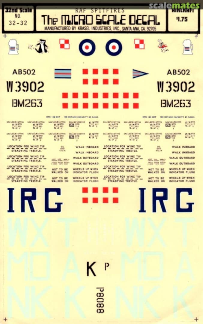 Boxart RAF Spitfires 32-32 Microscale