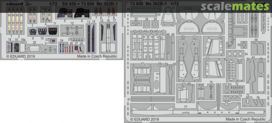 Boxart Me 262B-1 73656 Eduard