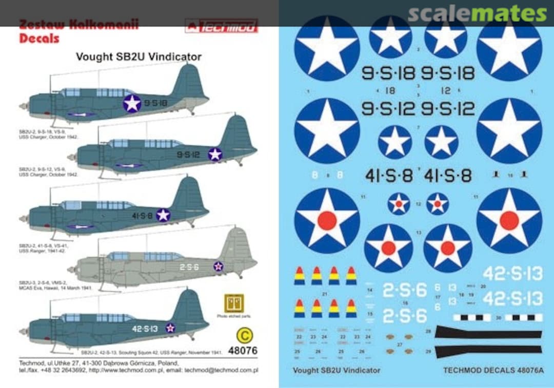 Boxart Vought SB2U Vindicator 48076 Techmod