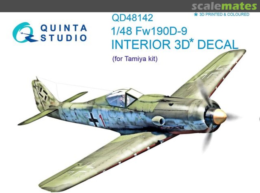 Boxart Fw 190D-9 interior 3D decals QD48142 Quinta Studio