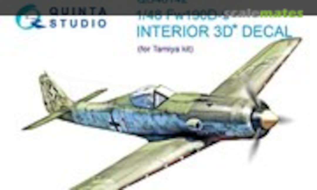 1:48 Fw 190D-9 interior 3D decals (Quinta Studio QD48142)