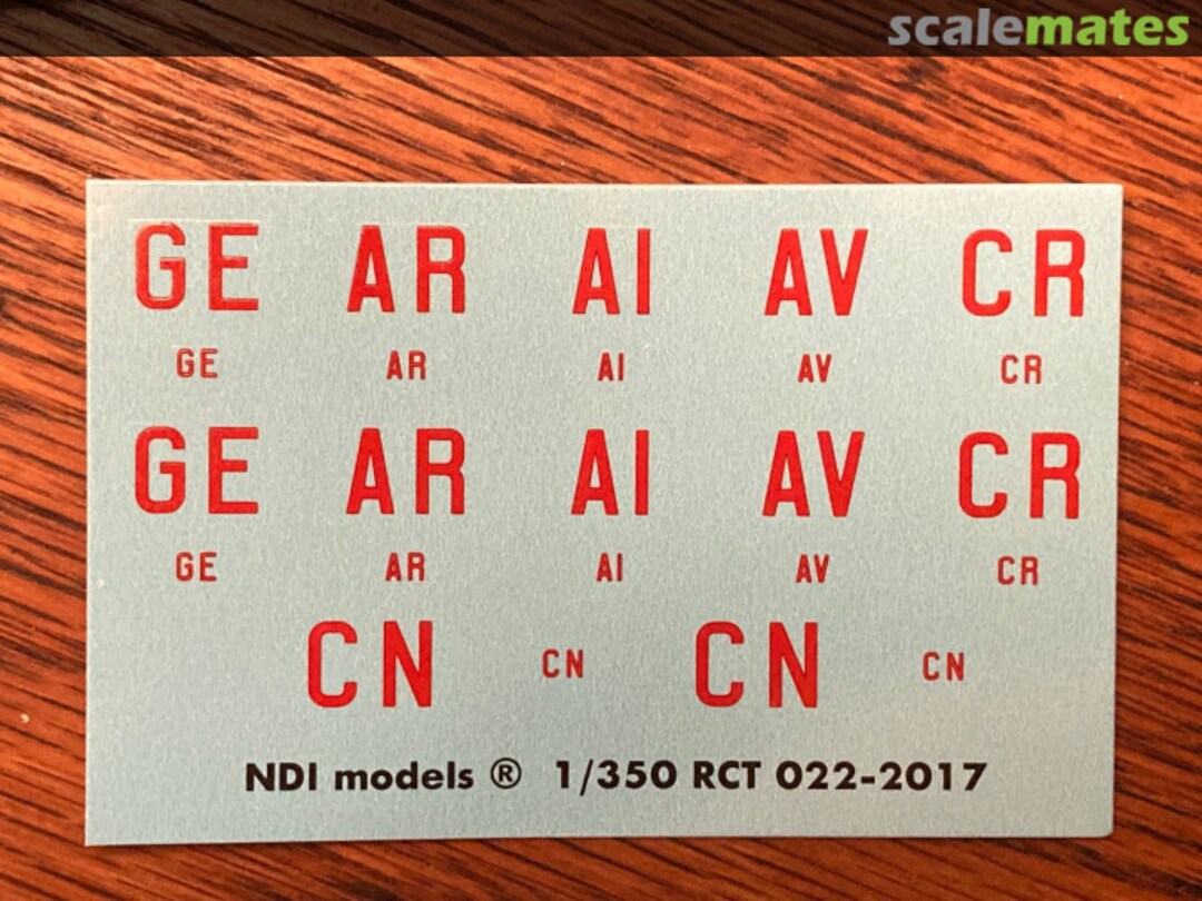 Boxart Soldati Class Destroyer Codes RCT 022-2017 NDI Models