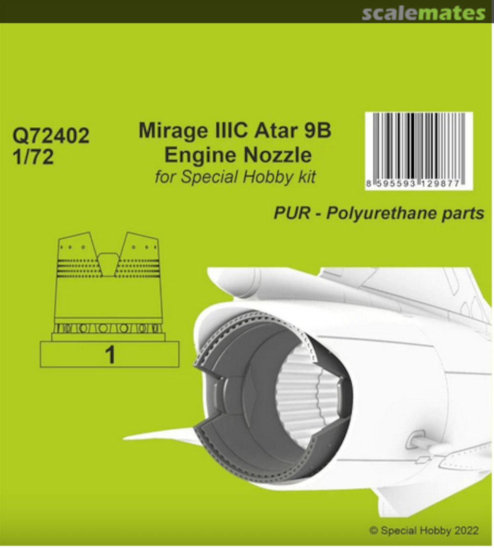 Boxart Mirage IIIC - Atar 9B Engine Nozzle Q72402 CMK