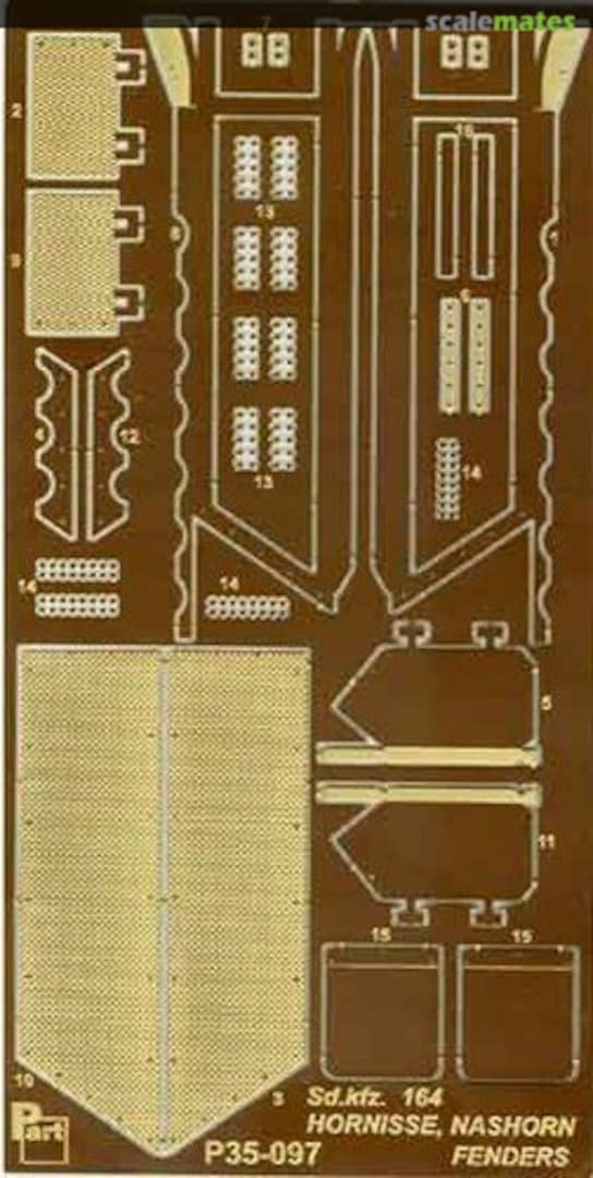 Boxart Sd.Kfz 164 Hornisse, Nashorn fenders P35-097 Part