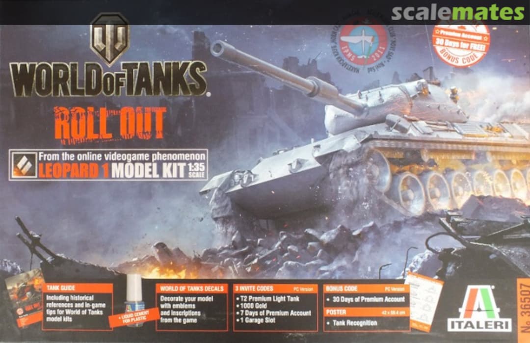 Boxart Leopard 1A2 World of Tanks 36507 Italeri