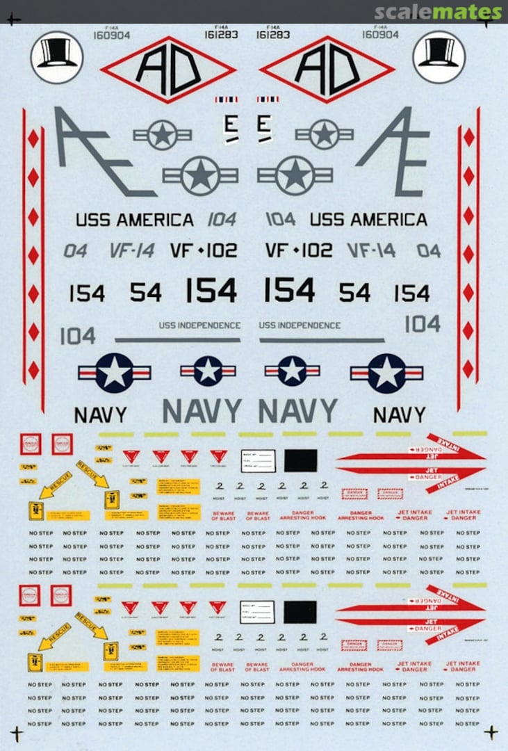 Boxart F-14A Tomcats 48-0215 Microscale