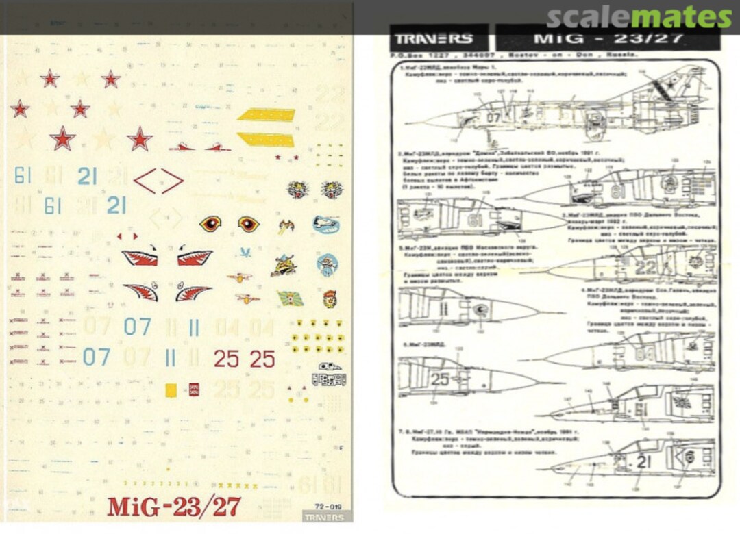 Contents Mig 23/27 72-019 Travers