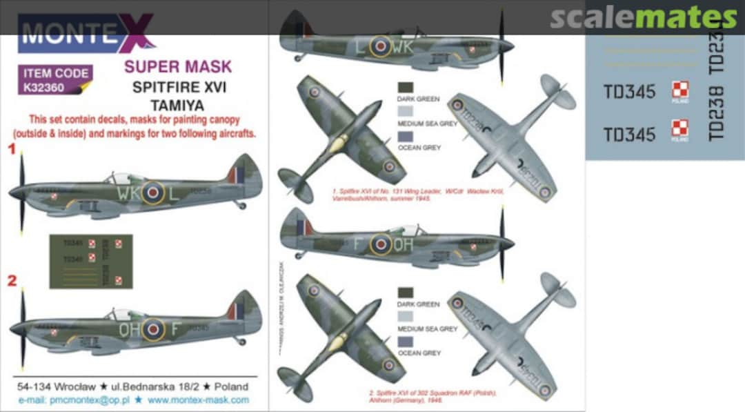 Boxart Spitfire Mk.XVI K32360 Montex