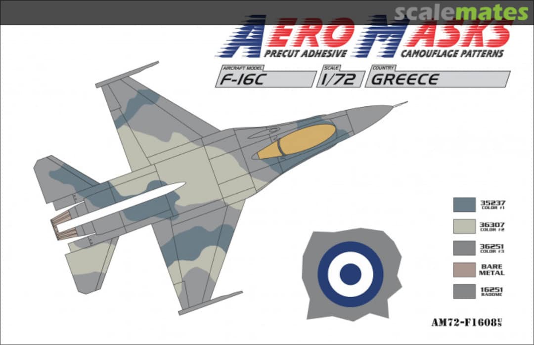 Boxart F-16C Greece AM72-F1608 AeroMasks