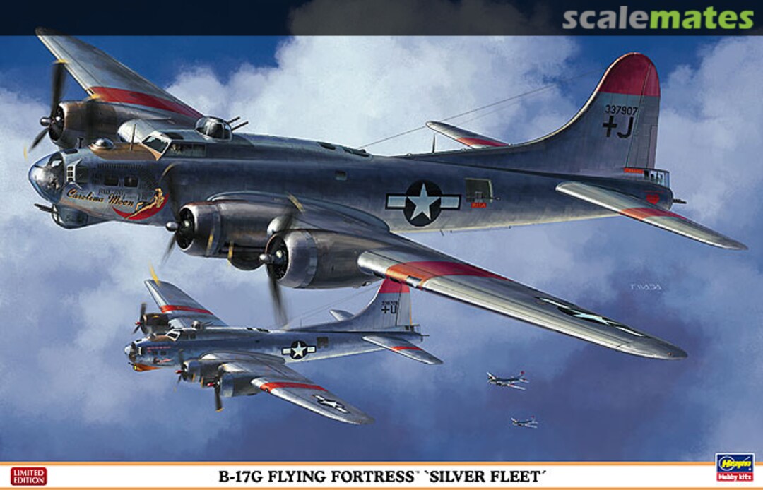 Boxart B-17G Flying Fortress 'Silver Fleet' 01961 Hasegawa