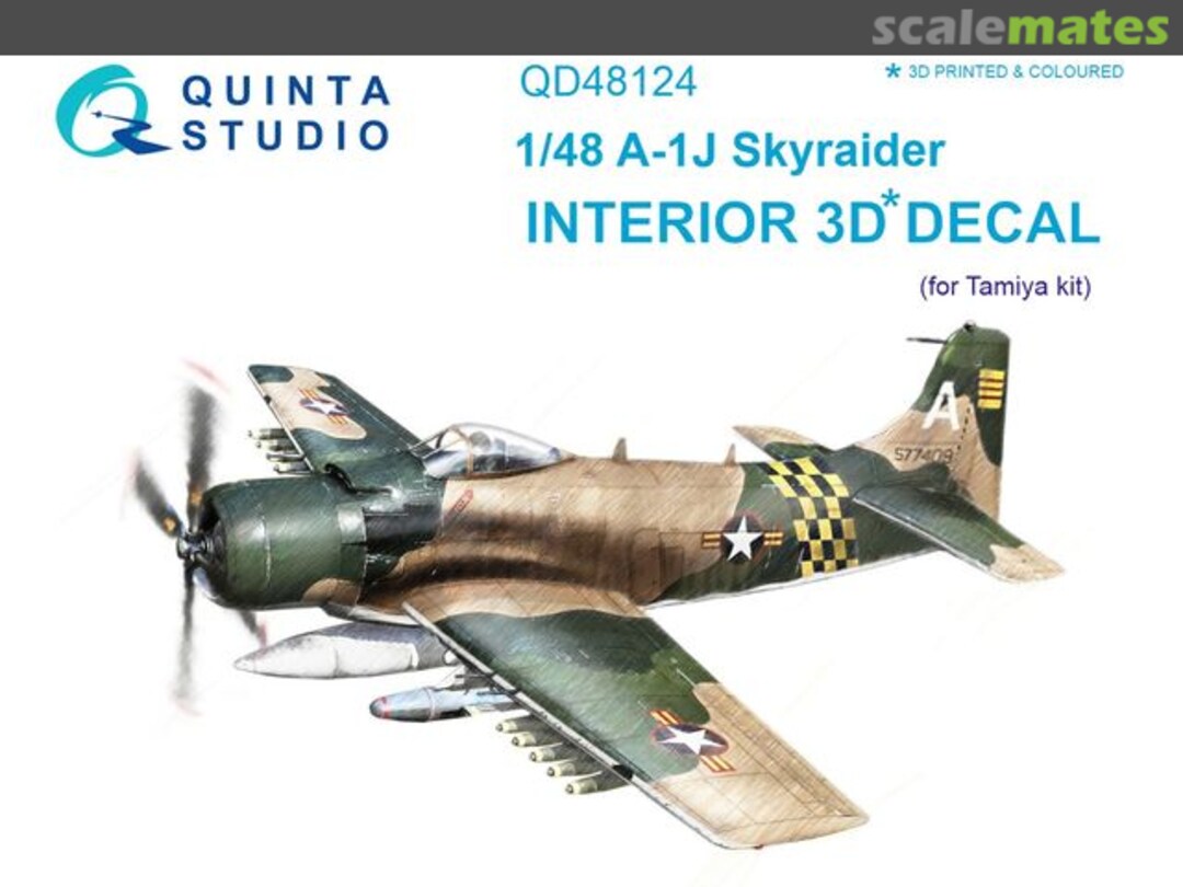 Boxart A-1J Skyraider interior 3D decals QD48124 Quinta Studio