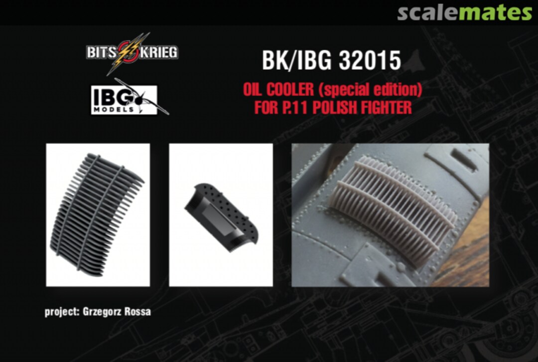 Boxart Oil Cooler (special edition) for PZL P.11c Polish Fighter (fits IBG 32001) BK/IBG 32015 BitsKrieg