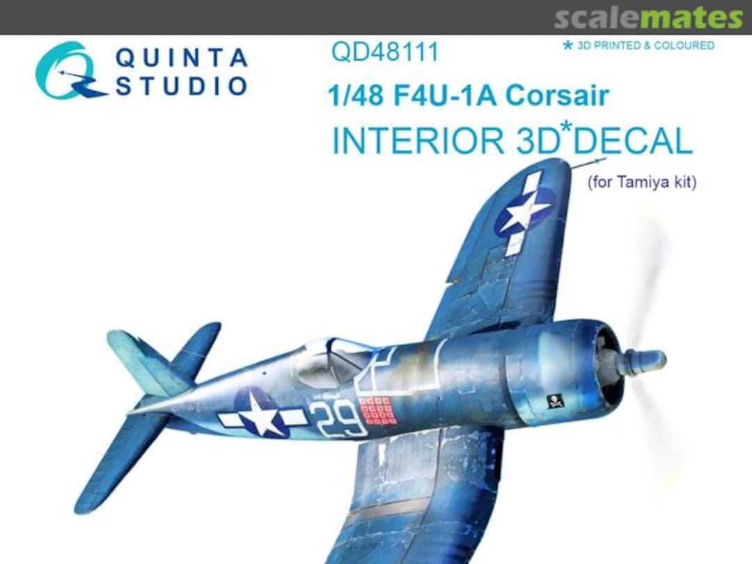 Boxart F4U-1A Corsair interior 3D decals QD48111 Quinta Studio