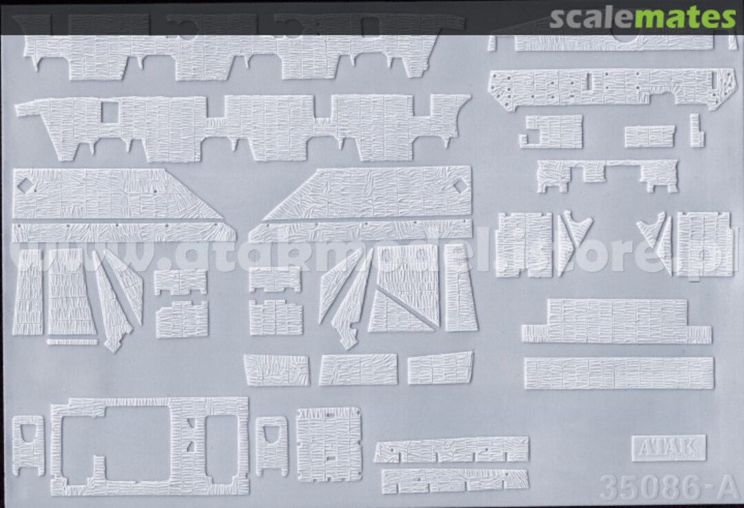 Boxart Zimmerit StuG IV early production, first pattern 35086-A Atak Model