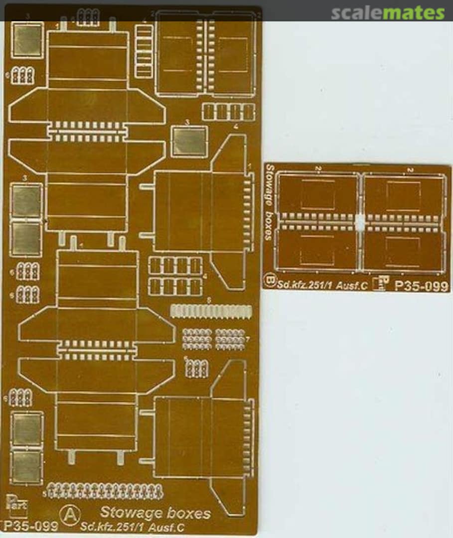 Boxart Sd.Kfz.251/1 Ausf.C stowage bins P35-099 Part