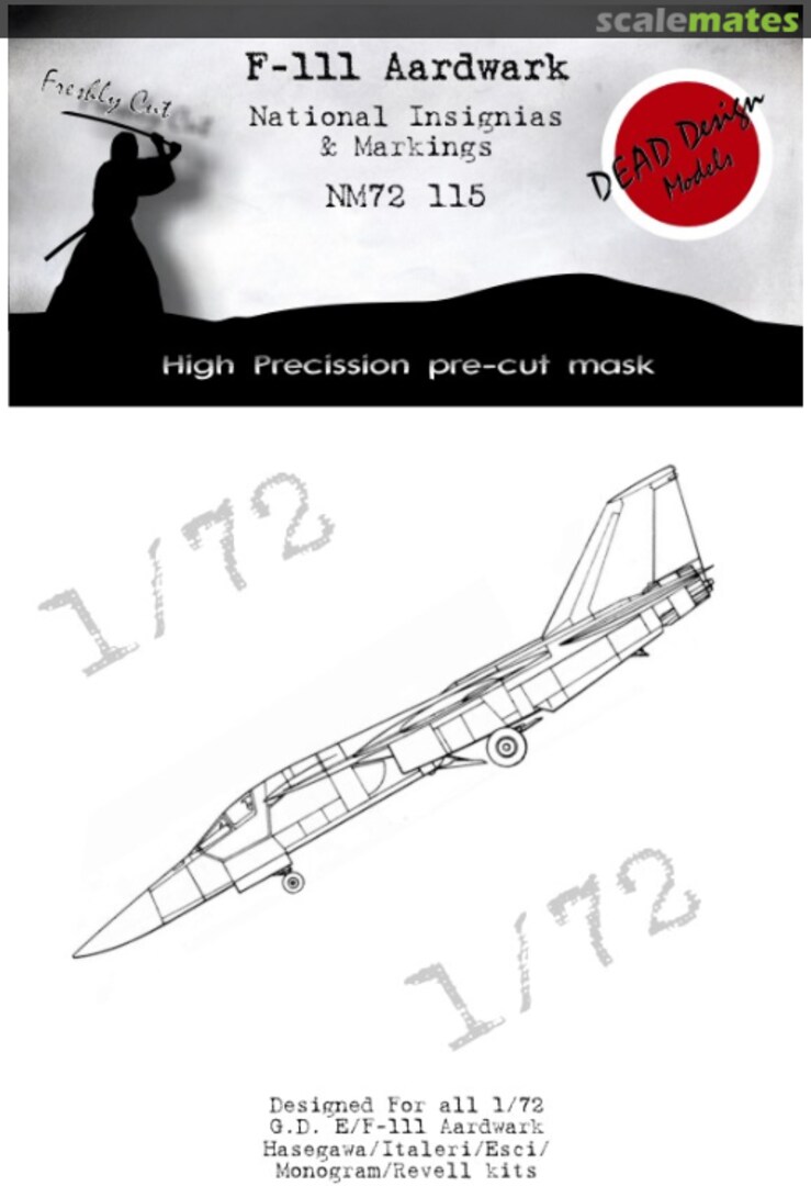 Boxart General Dynamics F-111 Aardvark - National Insignia masks NM72115 DEAD Design Models