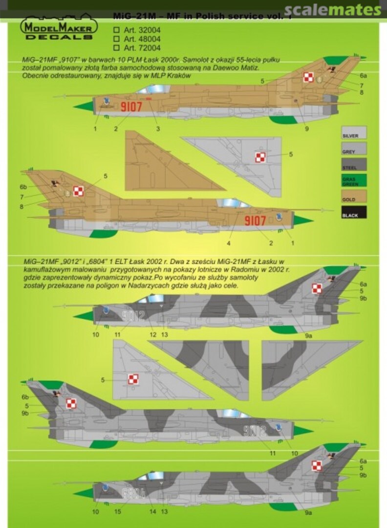 Boxart MiG-21M/MF in Polish service vol.1 D32004 ModelMaker