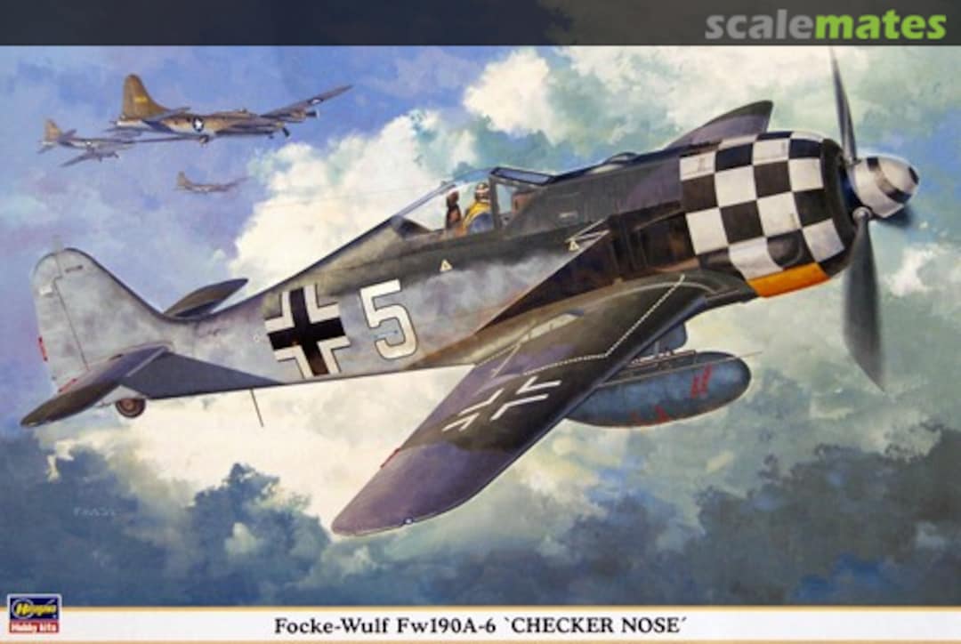 Boxart Focke-Wulf Fw190A-6 'Checker Nose' 08162 Hasegawa