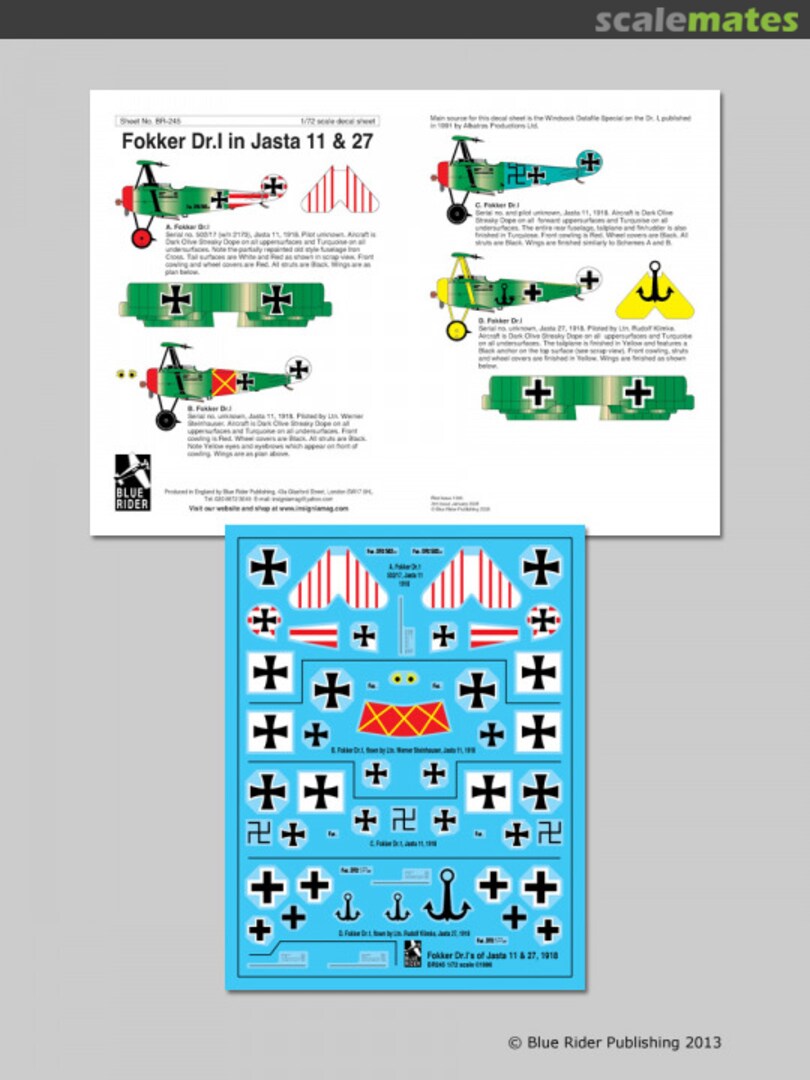 Boxart Fokker Dr.I BR245 Blue Rider