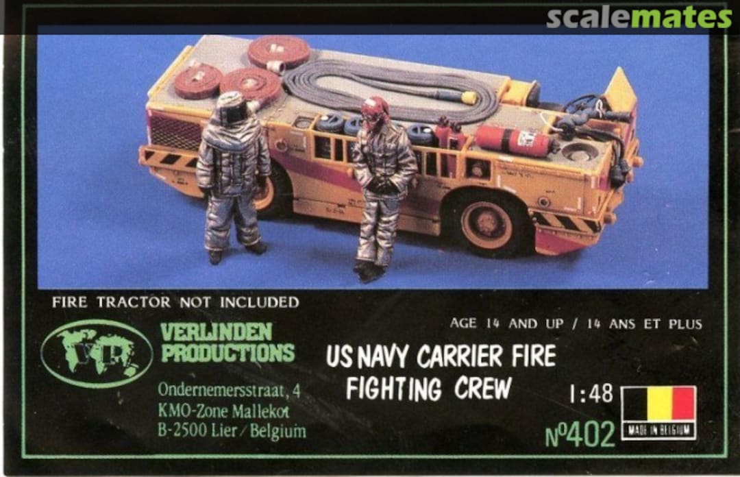 Boxart US Navy Carrier Fire Fighting Crew 402 Verlinden Productions