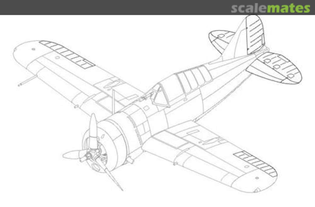 Boxart Buffalo F2A-1/2/3 - control surfaces set 4168 CMK