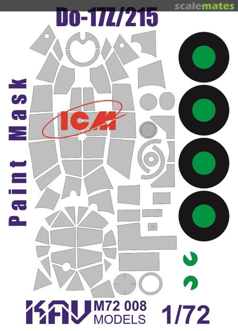 Boxart Paint mask for Do-17Z/215 KAV M72 008 KAV models