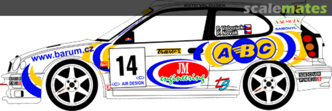 Boxart Toyota Corolla WRC (K-AM 5020) "A B C" 24040 MF-Zone