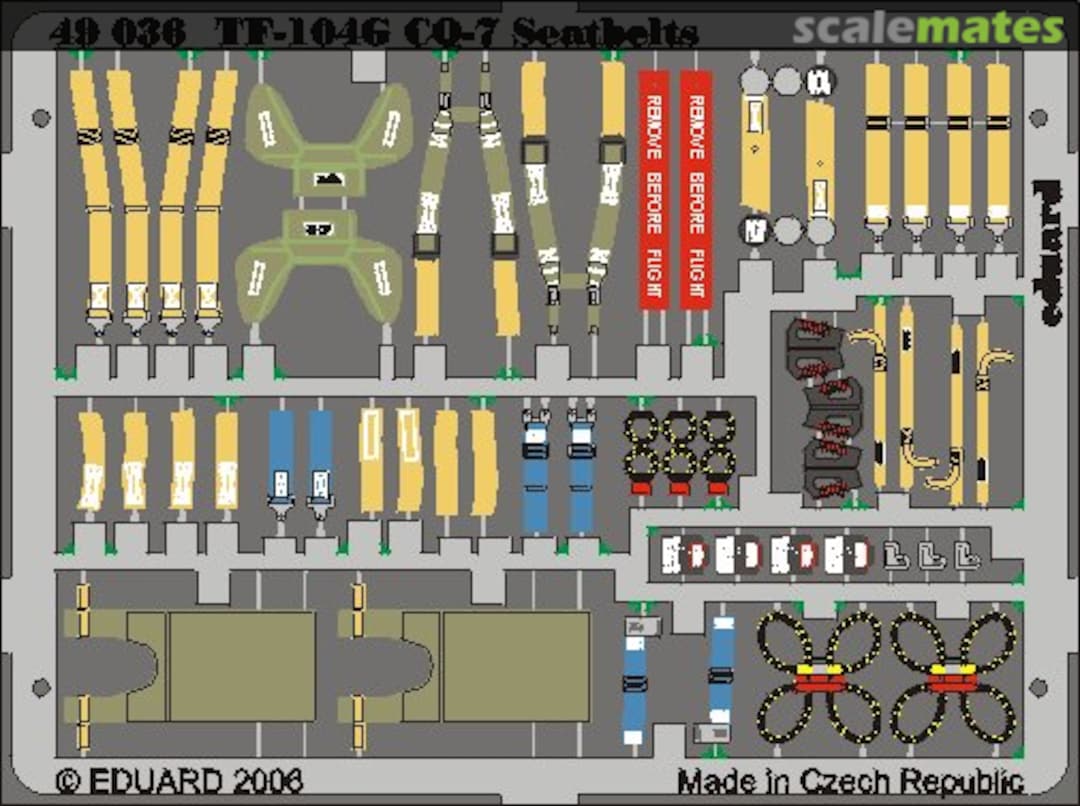 Boxart F-104G GQ-7 seatbels 49036 Eduard