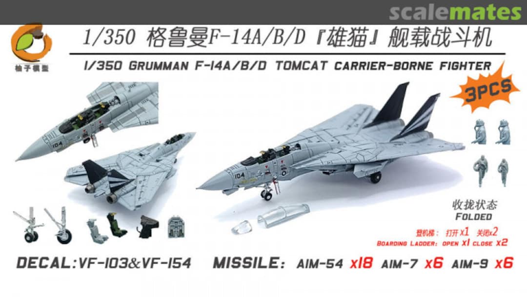 Boxart Grumman F-14A/B/D Tomcat Carrier-Borne Fighter YZ-049B YZM Model