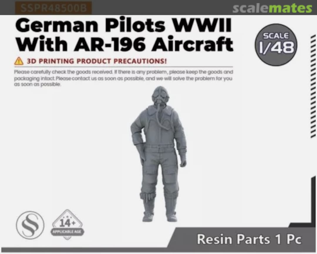 Boxart German Pilots WWII with Ar-196 Aircraft 48500B SSMODEL