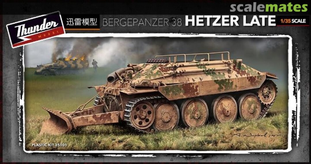 Boxart Bergepanzer 38 Hetzer Late 35101 Thunder Model