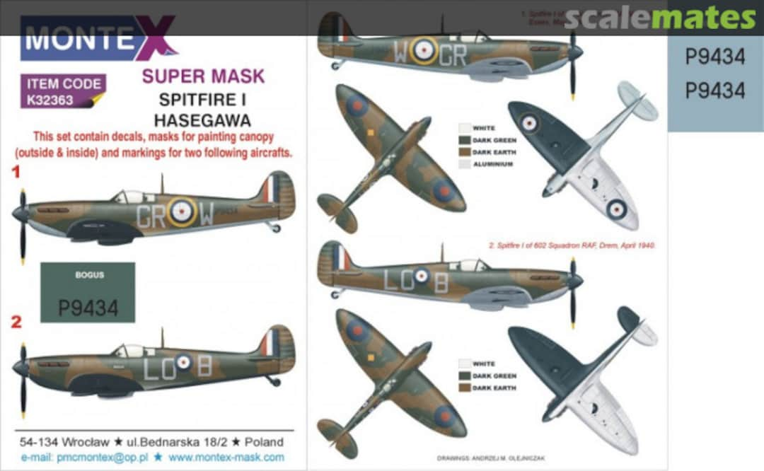 Boxart Spitfire Mk.I K32363 Montex