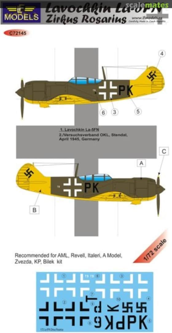 Boxart Lavochkin La-5FN Zirkus Rosarius, Luftwaffe, Germany April 1945 C72145 LF Models