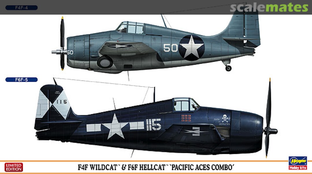 Boxart F4F Wildcat & F6F Hellcat `Pacific Aces Combo´ 01964 Hasegawa