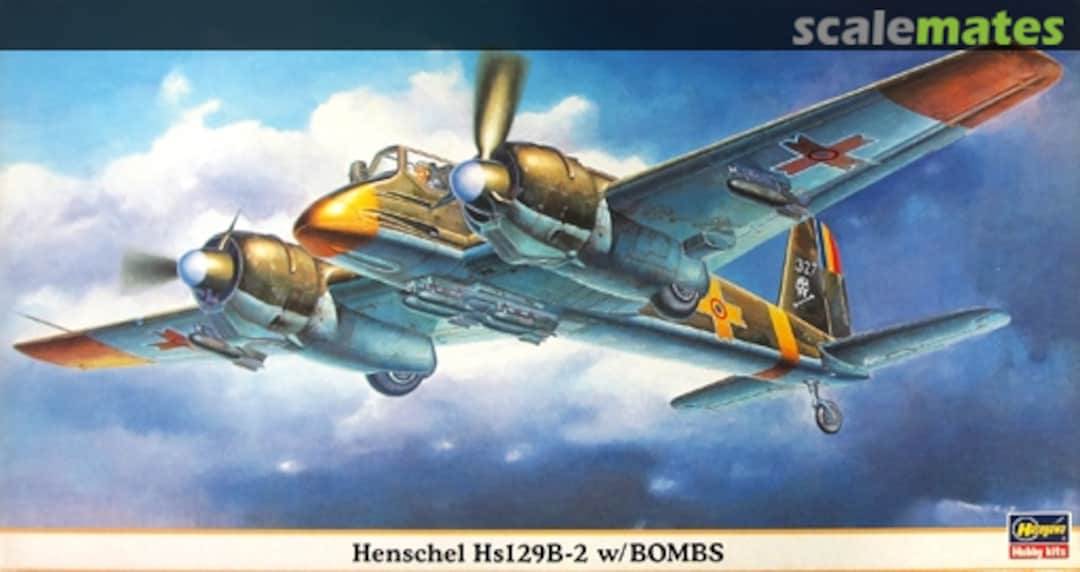 Boxart Henschel Hs129B-2 w/Bombs 09360 Hasegawa