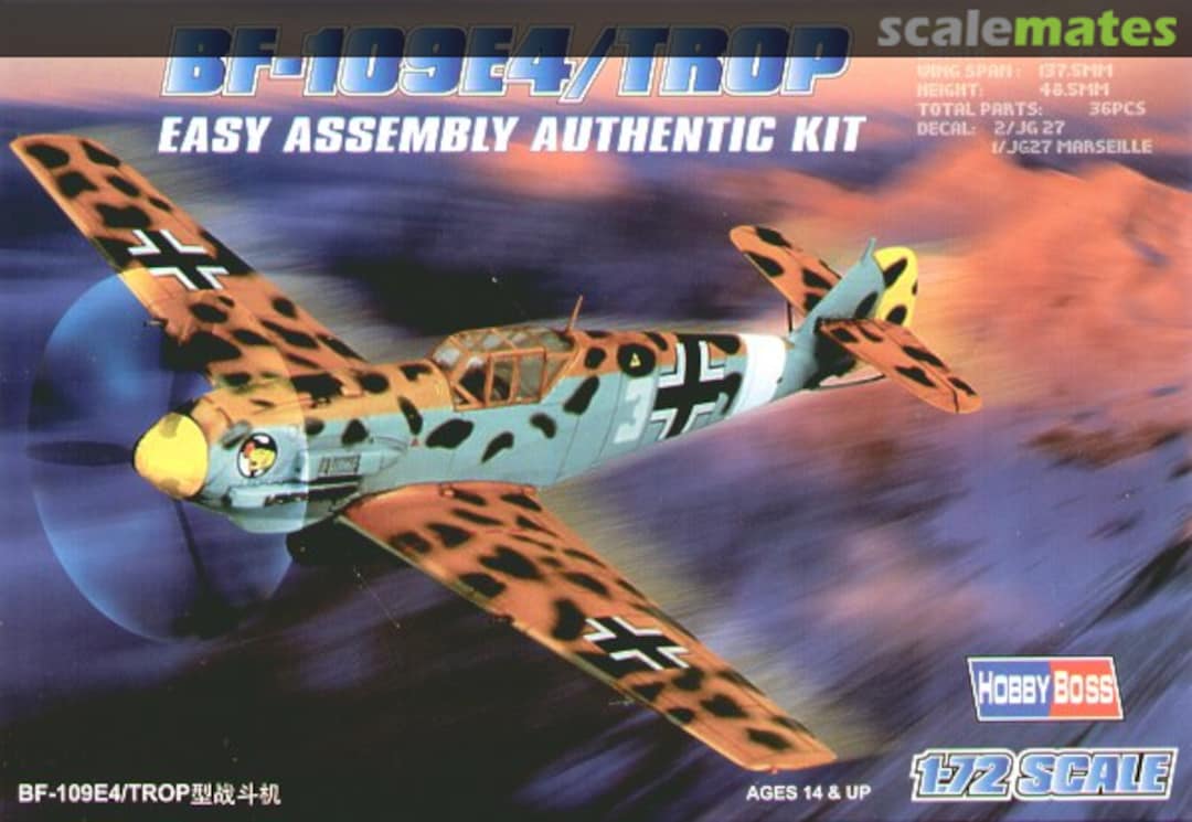 Boxart Bf-109E4/Trop 80261 HobbyBoss